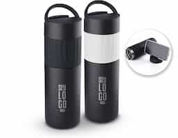 Garrafa inox 500ml suporte celular