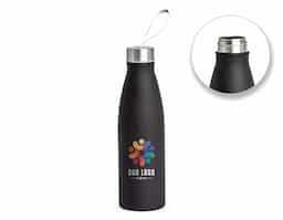 Garrafa de inox de 800ml, ideal para manter suas bebidas na temperatura desejada. Possui tampa rosqueável de nylon embutida, que garante um fechamento seguro e evita vazamentos. Com design prático e resistente, é perfeita para o dia a dia, viagens ou atividades ao ar livre. A garrafa é fácil de limpar e contribui para a redução do uso de plástico.