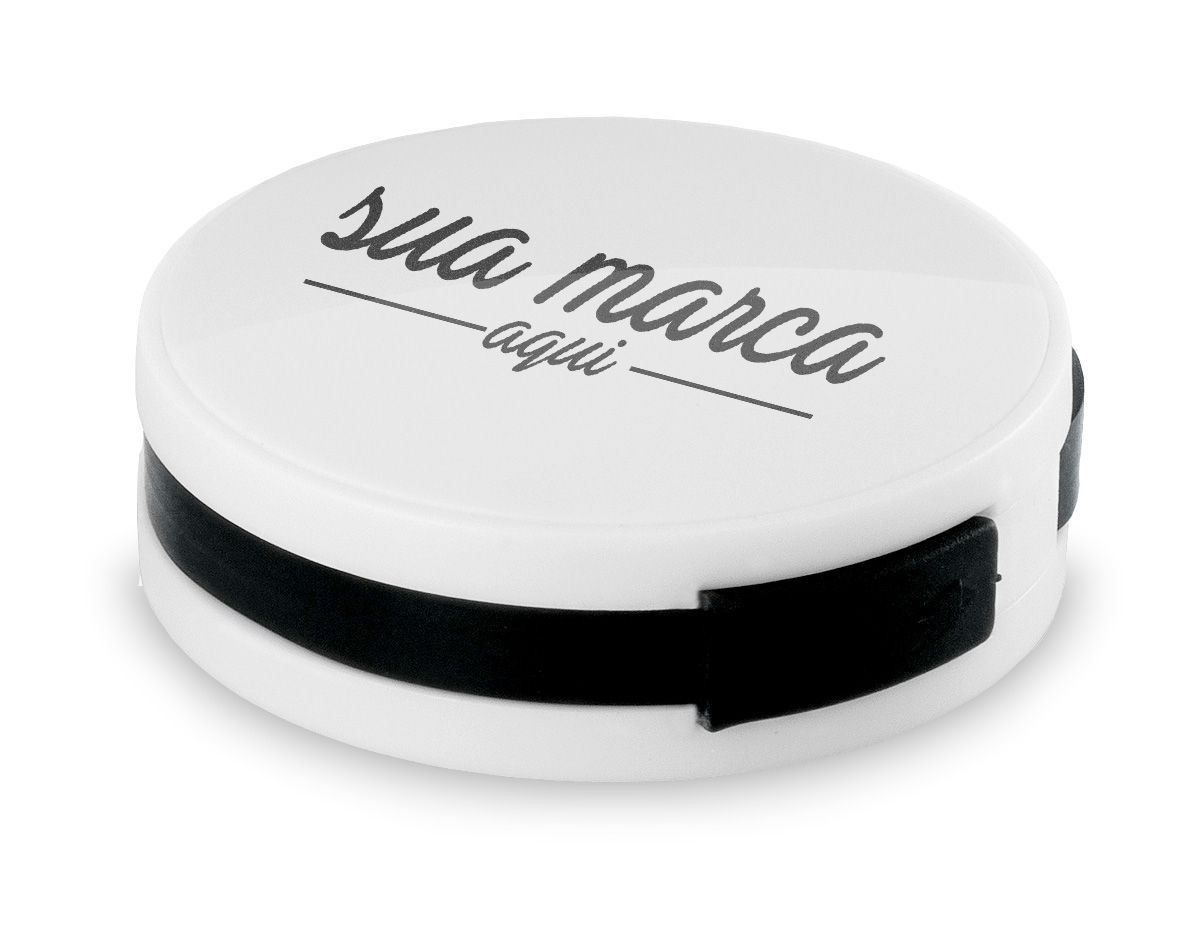 Hub USB 2.0 em ABS com 4 portas.
