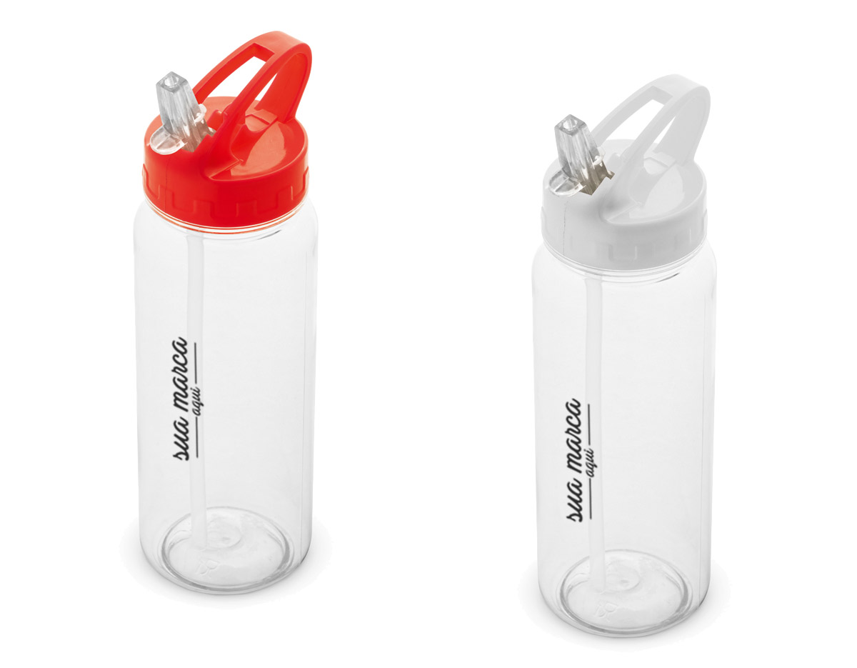 Squeeze com tampa em PP canudo incluso capacidade: 610 ml