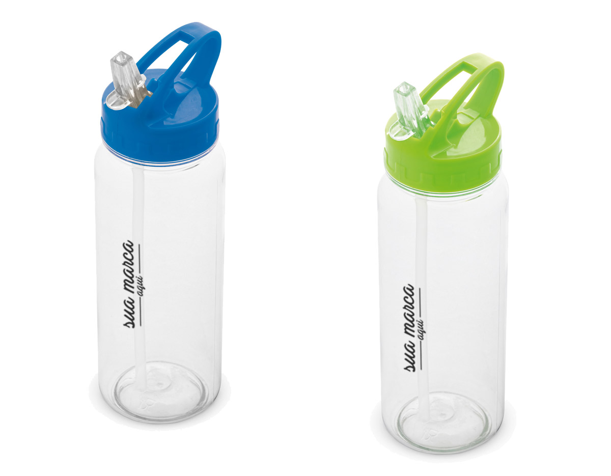 Squeeze com tampa em PP canudo incluso capacidade: 610 ml