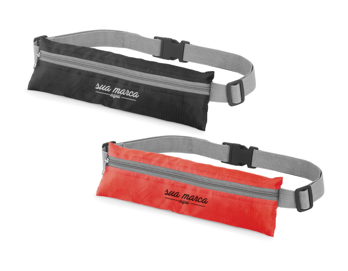 bolsa de cintura. 210D ripstop. com saída para fone de ouvido.