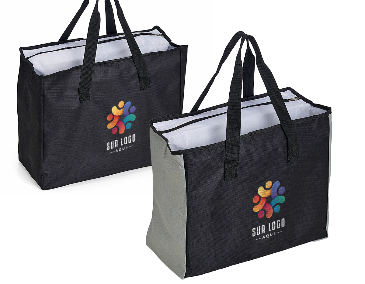 Sacola de poliéster com capacidade para 25 litros com bolso térmico. Contém um pequeno bolso interno de zíper e dois compartimentos principais, sendo um deles térmico e com fechamento de zíper.
Altura  34,5 cm
Largura  41,5 cm
Profundidade 18 cm