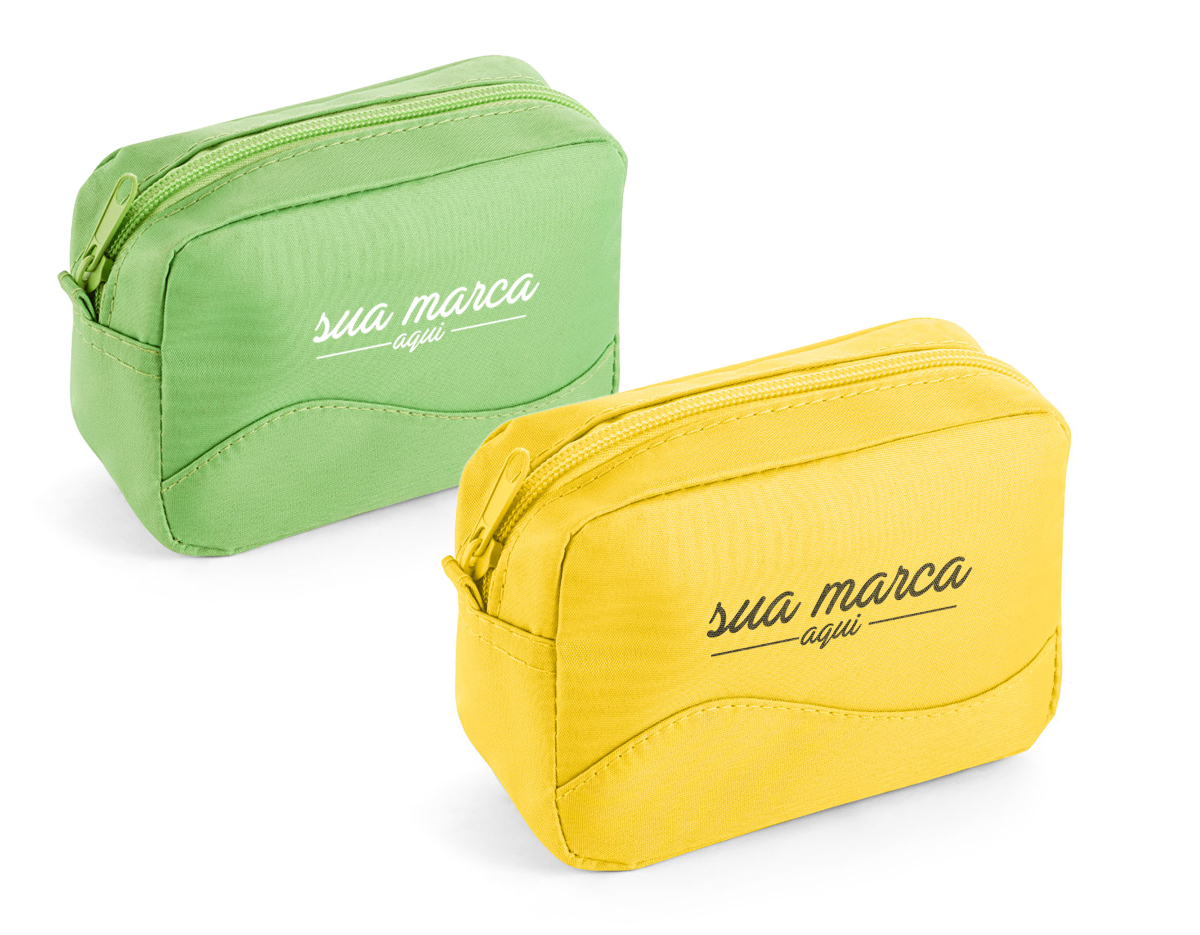 Necessaire em microfibra com zíper