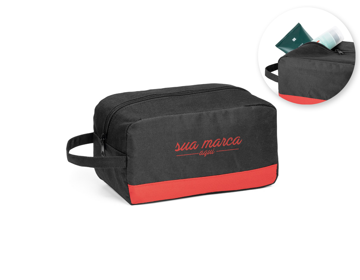 Necessaire em 600D com pega e interior forrado