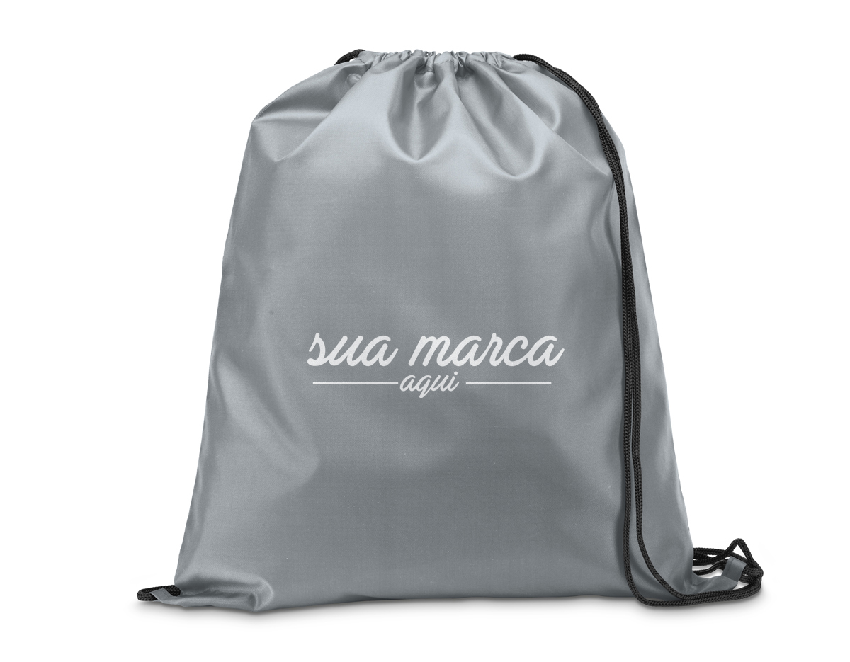 Sacola tipo mochila em 210D. 350 x 410 mm