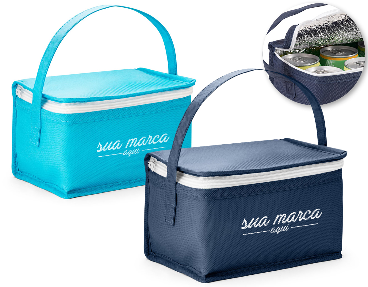Bolsa térmica em non-woven (80 g/m²) com capacidade até 3 litros  200 x 140 x 130 mm