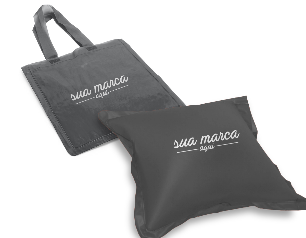 Sacola almofada inflável em PVC opaco. Vazio: 300 x 320 mm
