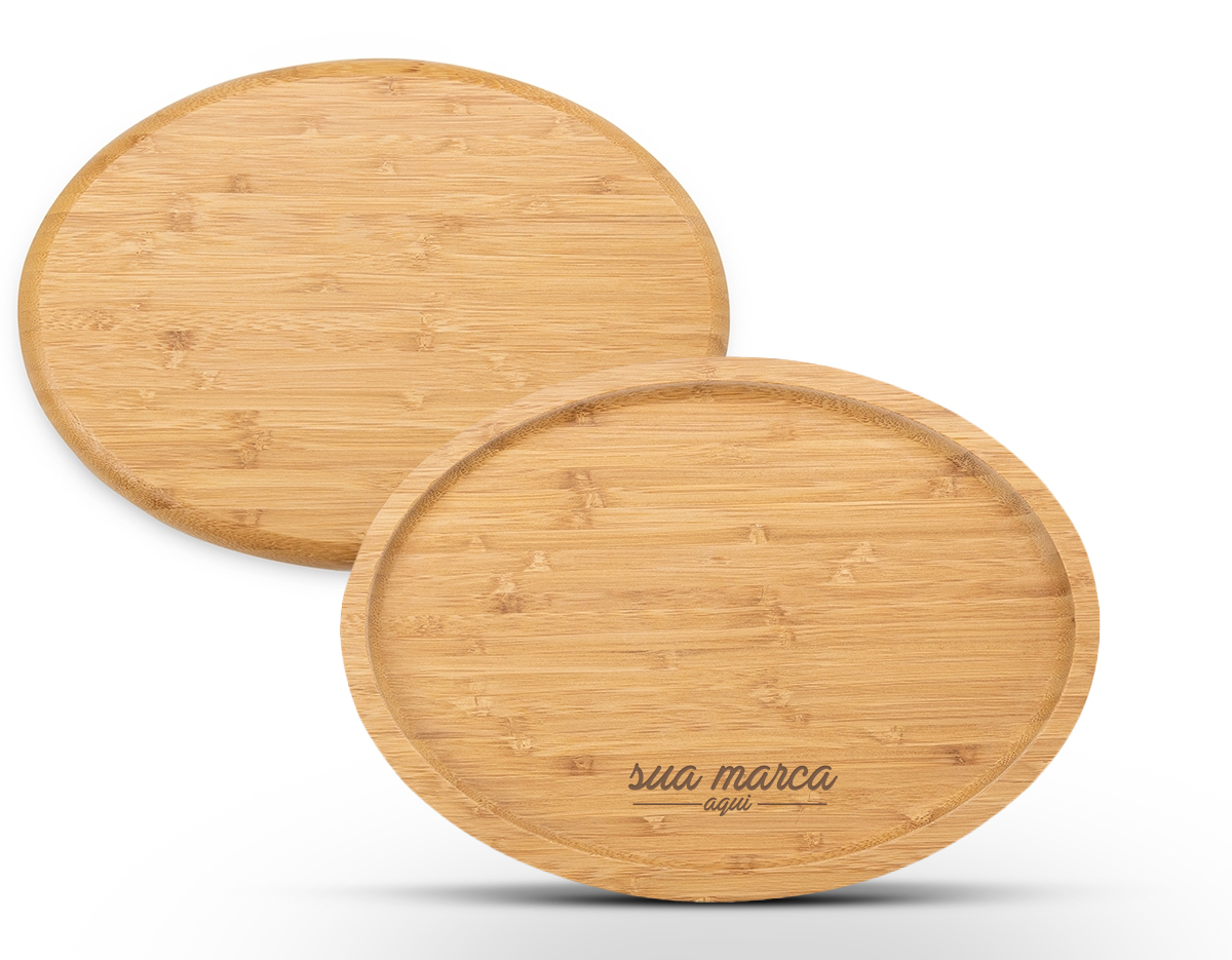 Petisqueira de bambu oval 28,5 x 20,5