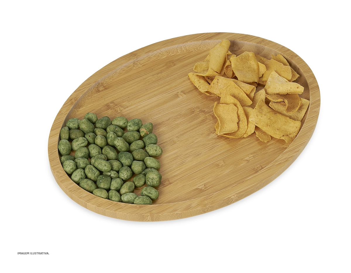 Petisqueira de bambu oval 28,5 x 20,5