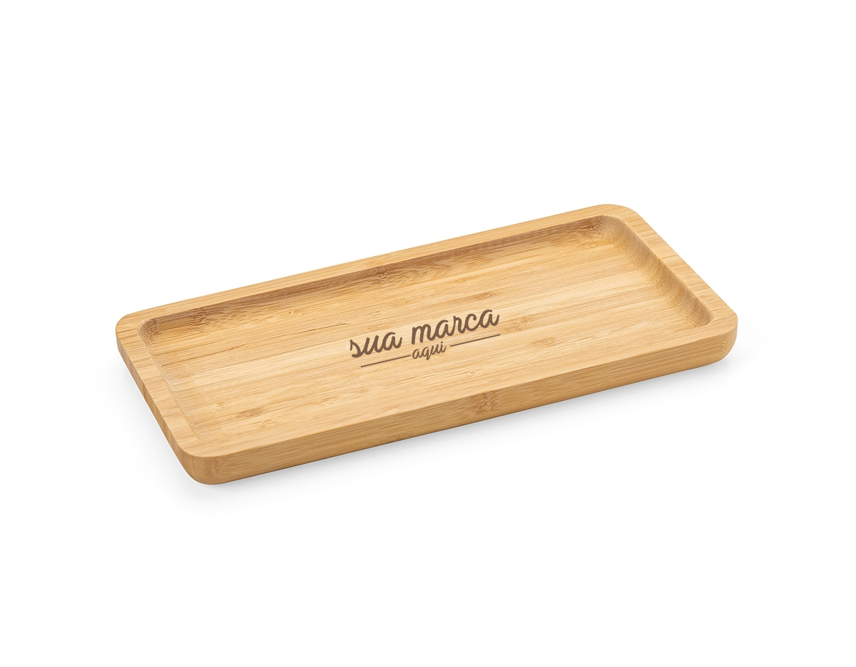 Petisqueira de bambu retangular 26 x 13