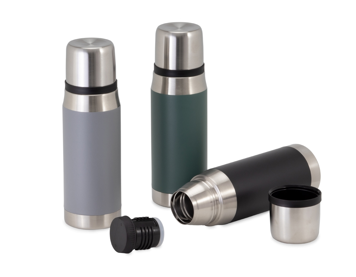 Garrafa térmica 500ml feita em aço inoxidável 304.