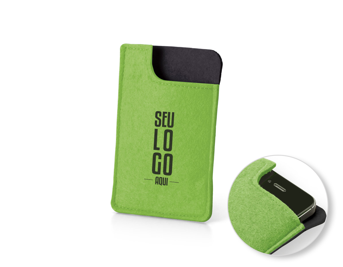 Bolsa para celular. Feltro. 83 x 134 x 6 mm