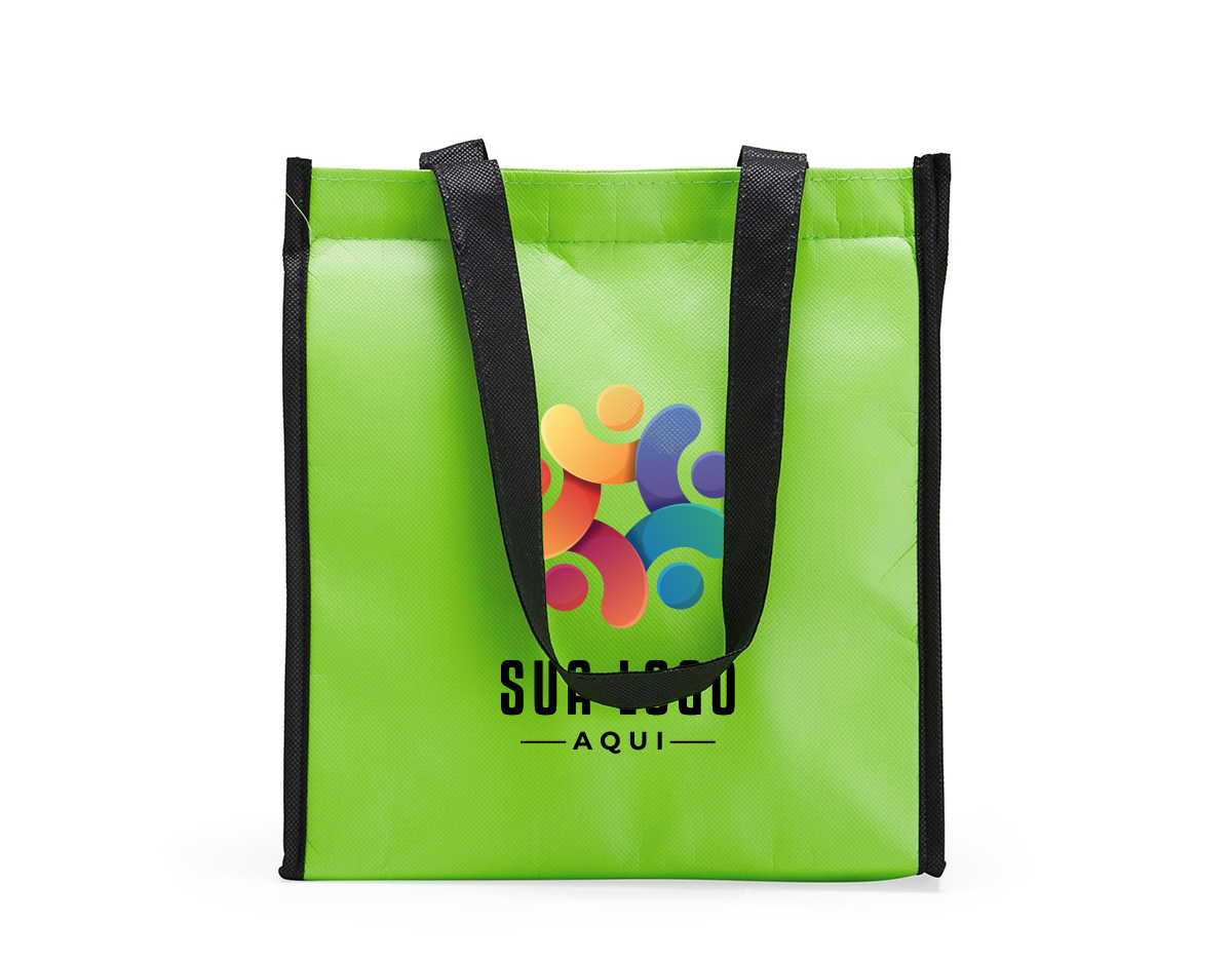 Bolsa térmica em tnt 6 Litros, fechamento com velcro.
