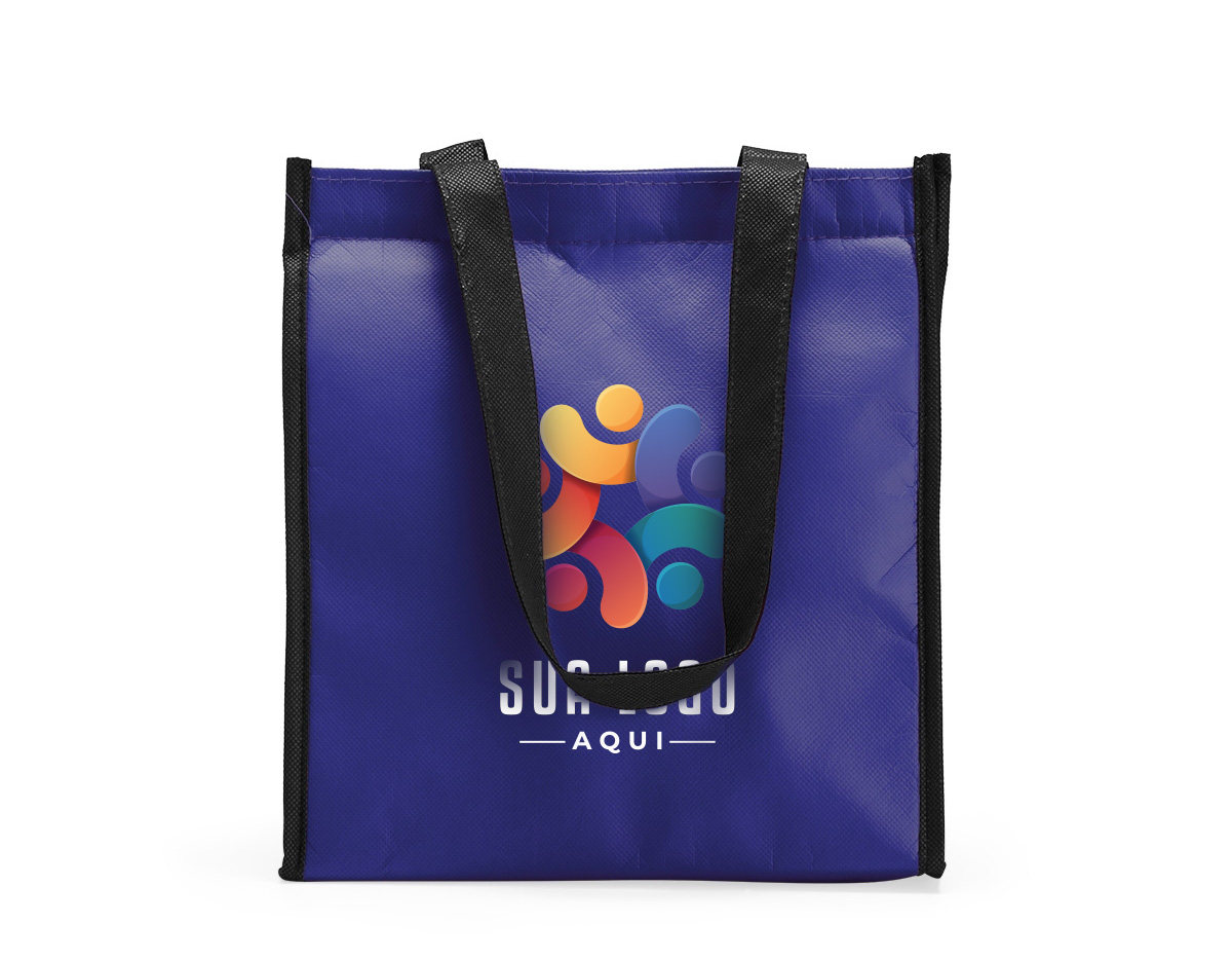 Bolsa térmica em tnt 6 Litros, fechamento com velcro.