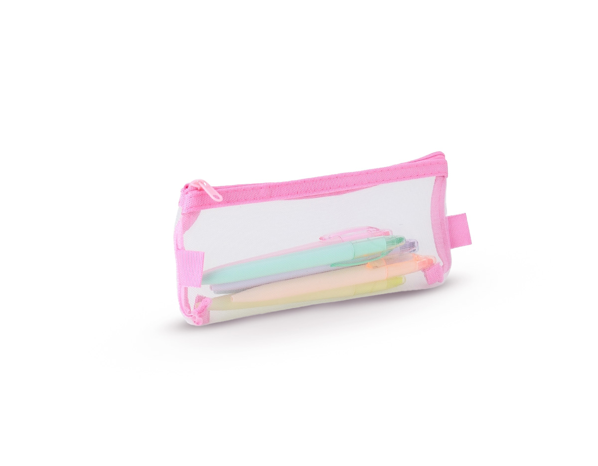 Estojo de nylon com zíper equipado com duas alças personalizáveis