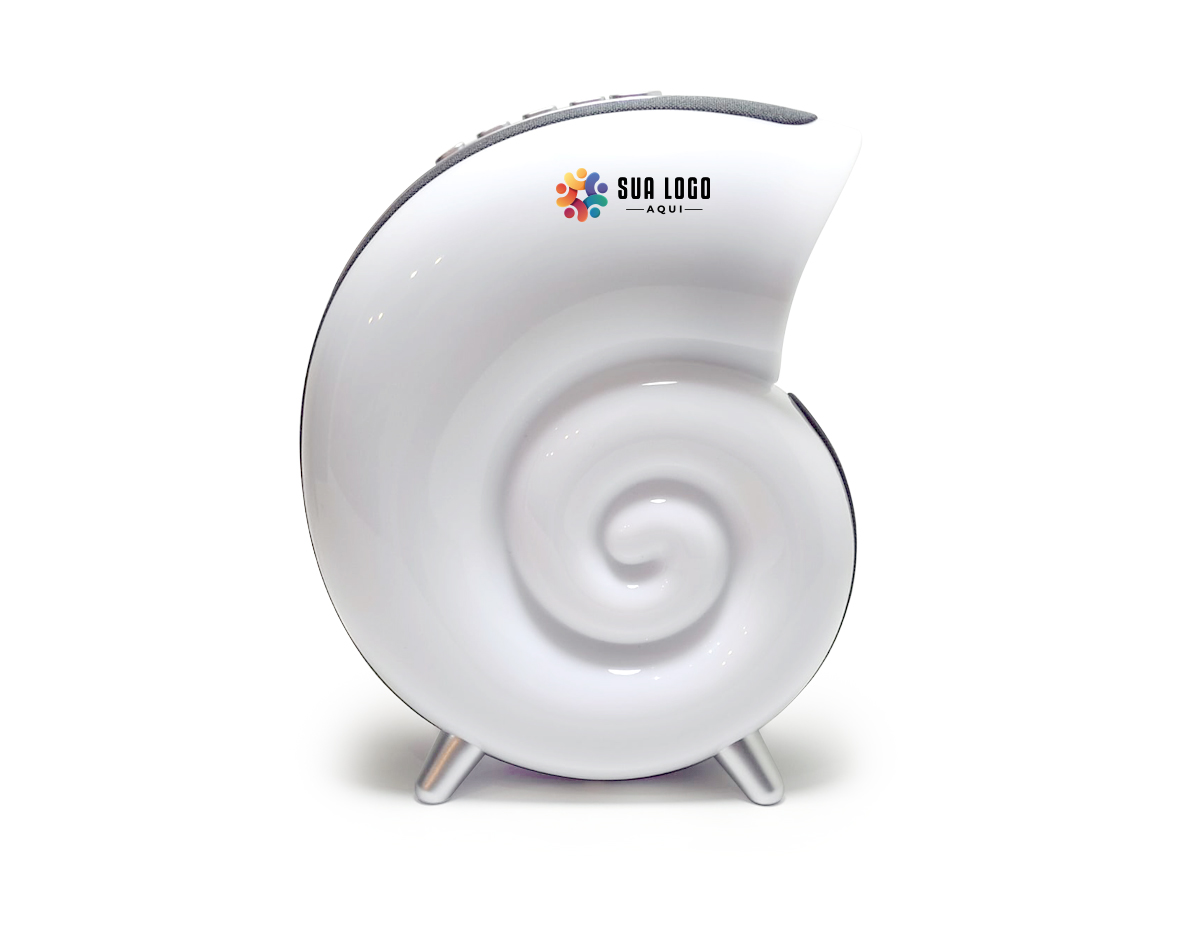 Caixa de som multimídia TWS formato concha com luminária RGB. Qualidade sonora e conectividade total: compatível com bluetooth, rádio FM, cartão TF (MicroSD) e pen drive. Iluminação relaxante e dinâmica, são 7 modos de iluminação RGB com uma vasta gama de movimentos e tonalidades. Sua tecnologia TWS permite sincronizar duas caixas de som em uma, criando uma experiência imersiva compotência excepcional. Fabricada em plástico ABS e PC, seu design exclusivo possui uma faixa de poliéster e pés antideslizantes para maior estabilidade em qualquer superfície. Acompanha cabo USB Tipo-C.