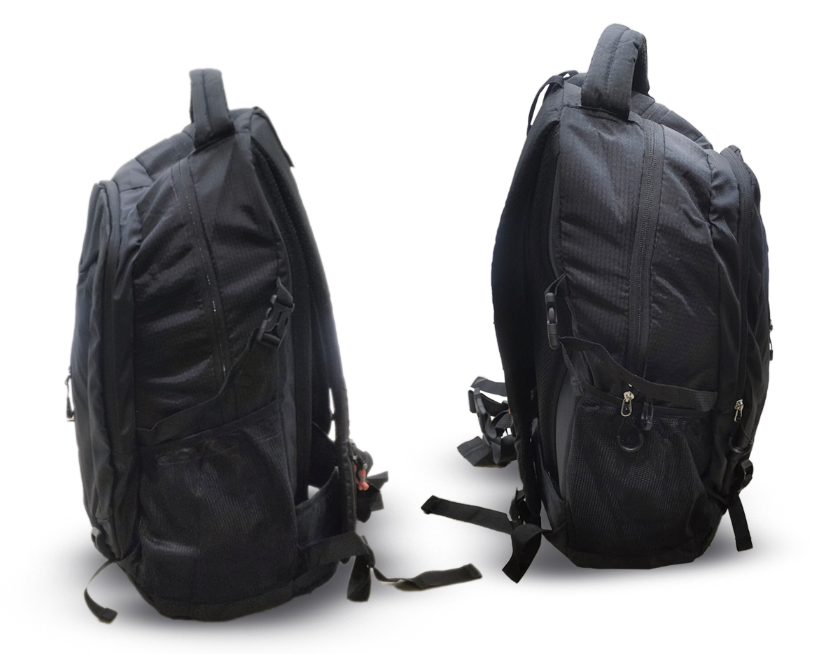Leve tudo e mais um pouco com a nossa mochila de poliéster de 43 litros. Espaçosa e eficiente, possui três compartimentos, sendo o principal com um bolso para notebook de até 15,6 polegadas. Conta com divisórias internas para manter acessórios organizados e bolsos laterais de tela para acesso fácil aos itens essenciais. Esse modelo possui revestimento espumado nas costas para maior conforto e, para sua segurança, tem um detalhe refletivo na parte frontal, aumentando sua visibilidade em condições de pouca luz. Além disso, há um apito integrado em uma das fivelas, e as alças de compressão e compensação ajudam a distribuir o peso de forma equilibrada.