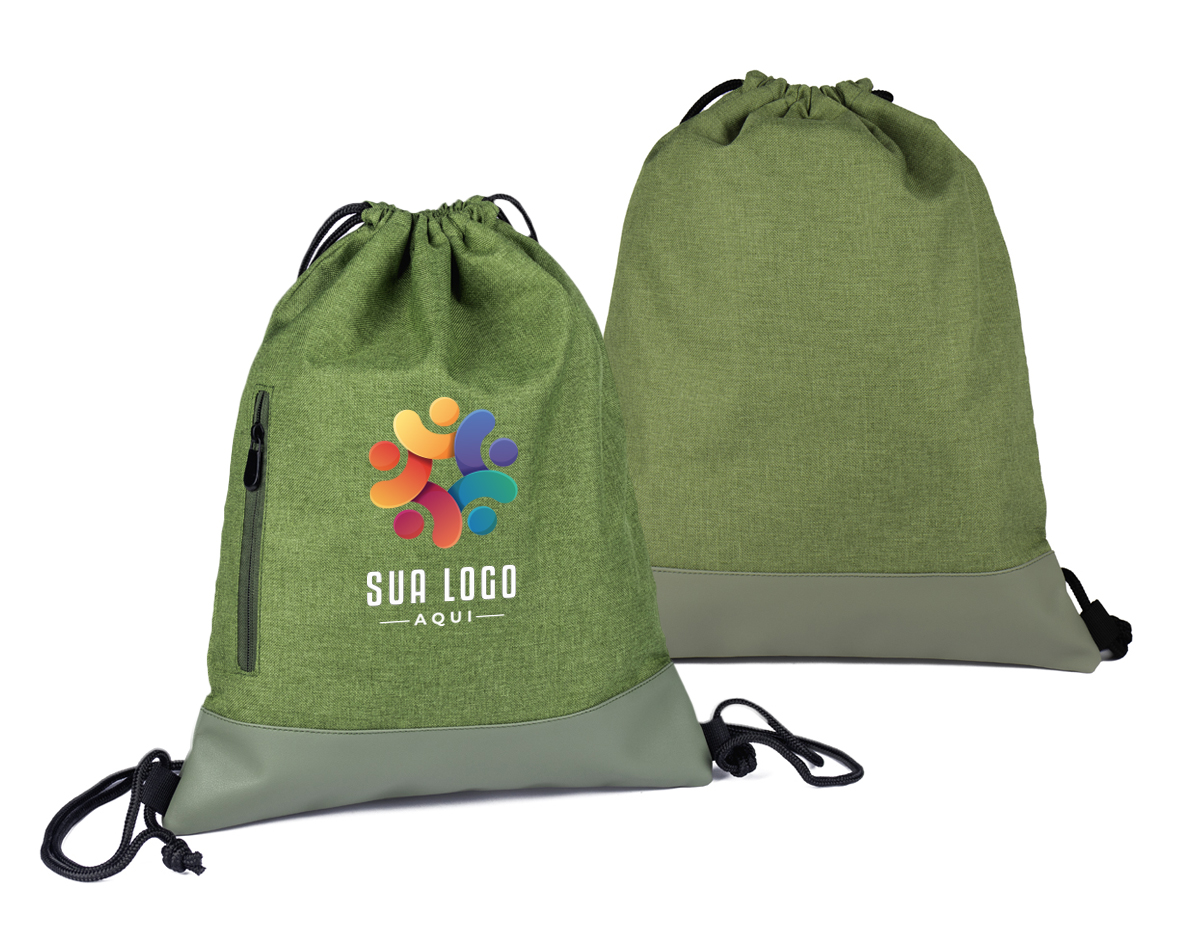 Esta sacola/mochila é feita de tecido poliéster 210D com revestimento em PU, garantindo durabilidade e resistência. Com design versátil, pode ser usada tanto como mochila quanto como sacola, adaptando-se a diversas situações. Seu material leve e fácil de limpar a torna uma opção prática para o dia a dia, ideal para transportar objetos com conforto e estilo.