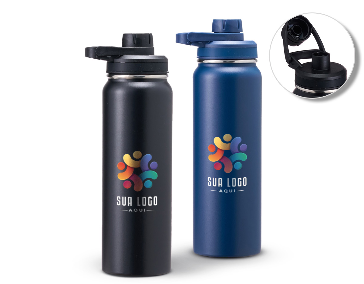 Chega de preocupações ao consumir suas bebidas! Nossa garrafa térmica de 850 ml, feita em inox, foi projetada para trazer mais praticidade ao seu dia a dia. Com uma trava embutida na tampa, ela se mantém fixa durante o uso, evitando o incômodo de "acidentes" — como a tampa que bate no rosto enquanto você bebe. Uma solução inteligente para quem busca conforto e eficiência!