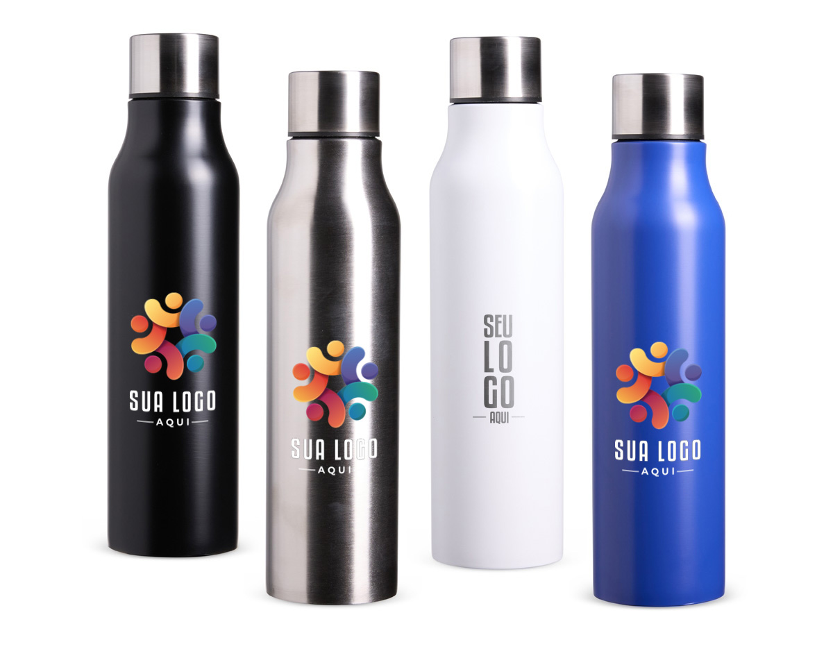 A garrafa inox de 1 litro é a opção perfeita para quem precisa de praticidade e resistência no dia a dia. Feita em inox, é super durável e resistente. Sua tampa de alumínio, possui silicone de vedação interno, que diminui o risco de vazamentos, mantendo tudo seguro e sem bagunça. E, para facilitar o transporte, ela vem com uma alça de nylon, super confortável e resistente.