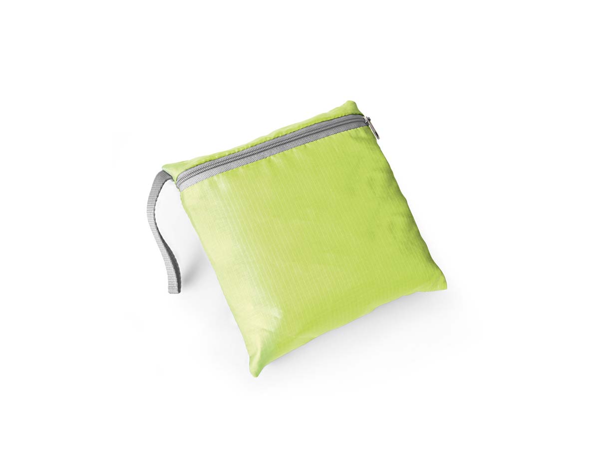 Sacola esportiva dobrável em 210D ripstop com bolso frontal. Fornecida desdobrada. Capacidade até 17 L. ø240 x 410 mm | Dobrado: 160 x 160 mm