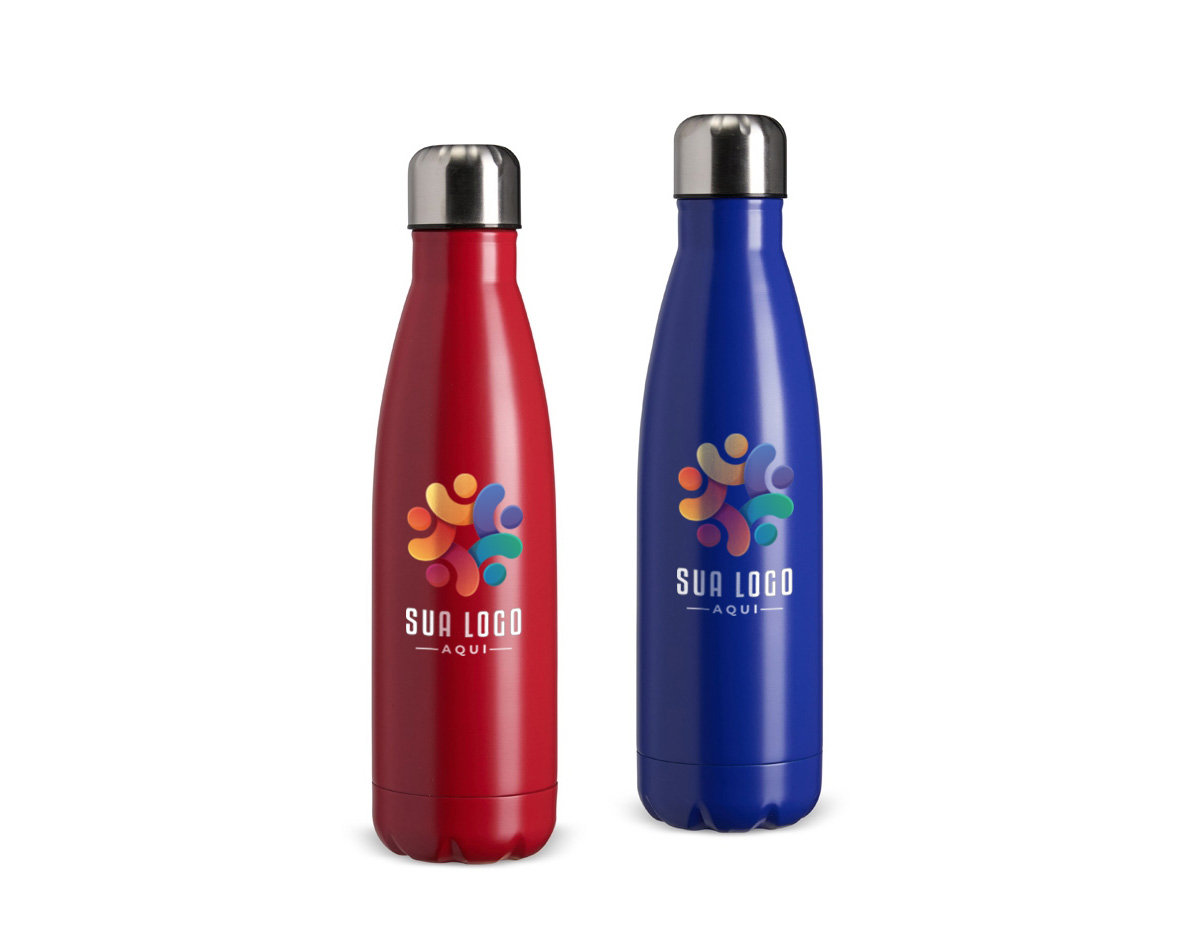 Garrafa térmica com tampa inox com capacidade de até 500ml. Sua parede dupla em aço inox e isolamento a vácuo na tampa ajudam a conservar o líquido quente por mais tempo, além de conter vazamentos e o contato direto com o calor excessivo da parte interna.