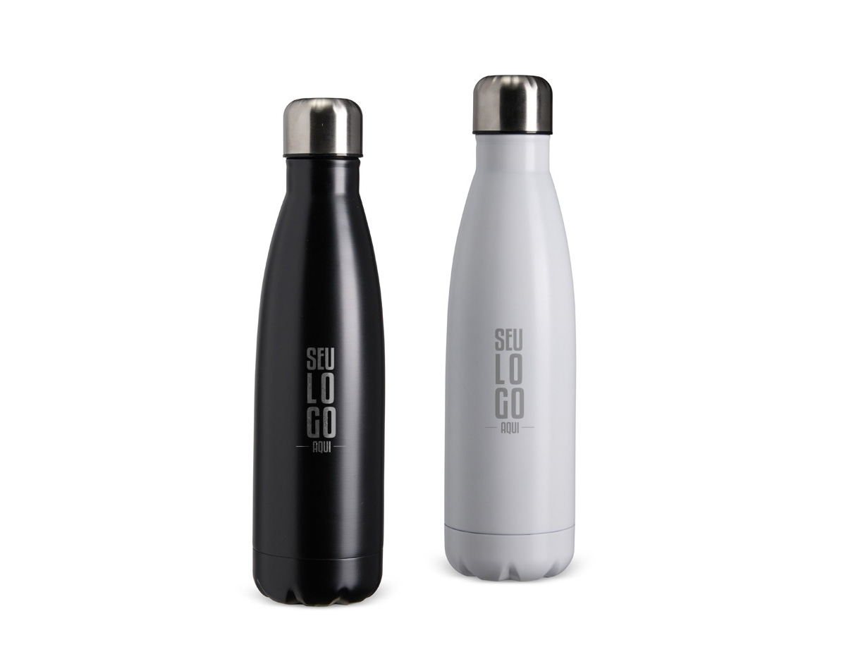 Garrafa térmica com tampa inox com capacidade de até 500ml. Sua parede dupla em aço inox e isolamento a vácuo na tampa ajudam a conservar o líquido quente por mais tempo, além de conter vazamentos e o contato direto com o calor excessivo da parte interna.
