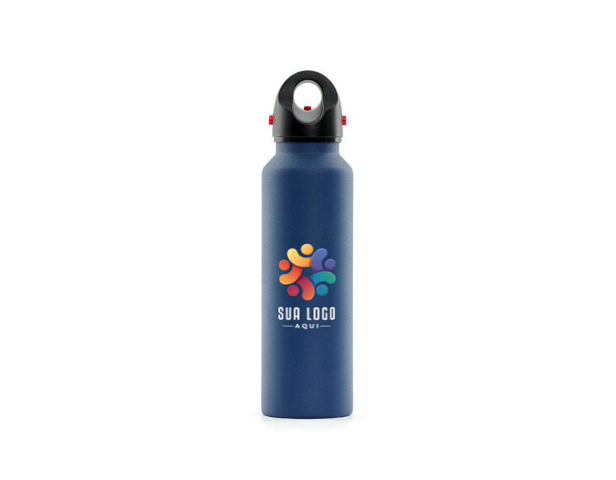 Garrafa Térmica em inox de parede dupla com capacidade de 620ml. Tampa possui trava de segurança com válvula de exaustão para liberação de pressão.