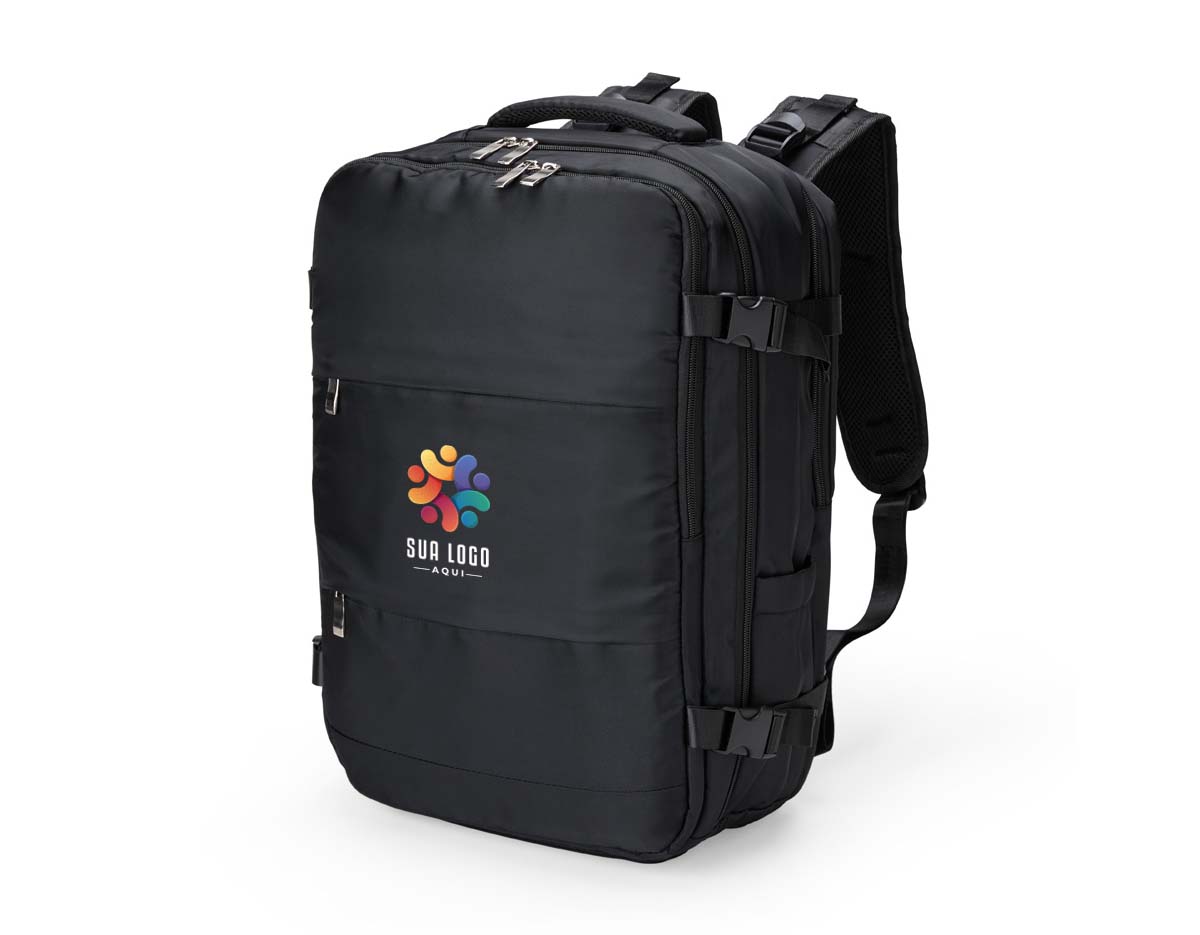 Versátil e completa, essa mochila de 41 litros é a escolha ideal para viagens, transporte de materiais de trabalho, estudo e todos os momentos do dia a dia! Com compartimentos inteligentes, ela oferece mais organização e segurança, além de resistência à água. Produzida em poliéster, são seis compartimentos, incluindo um para itens molhados, um exclusivo para tênis, um espaço amplo para roupas e documentos com entrada USB, um compartimento para notebook de até 15,6” e um bolso antifurto para maior proteção. Expansível e prática, conta ainda com fivelas ajustáveis, alças reguláveis que distribuem o peso de forma equilibrada, bolso lateral para garrafa, costas acolchoadas e engate para mala de viagem. Funcionalidade e conforto para qualquer ocasião!