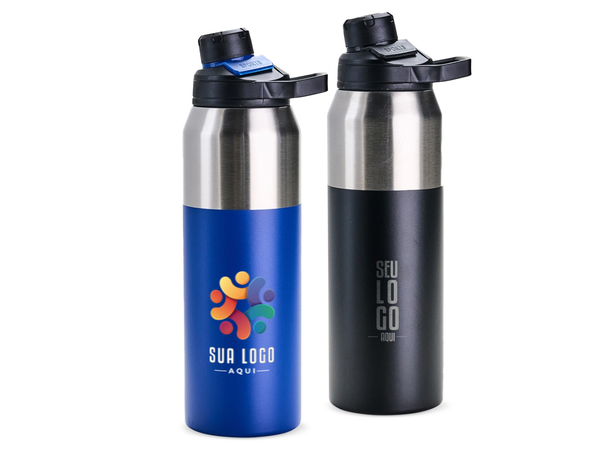 Com capacidade para 1l, feita de aço inoxidável com parede dupla e alça integrada, esta garrafa se destaca por sua tampa protetora magnética, que ao abri-lá fica firme no lugar, garantindo mais comodidade mesmo em movimento.
