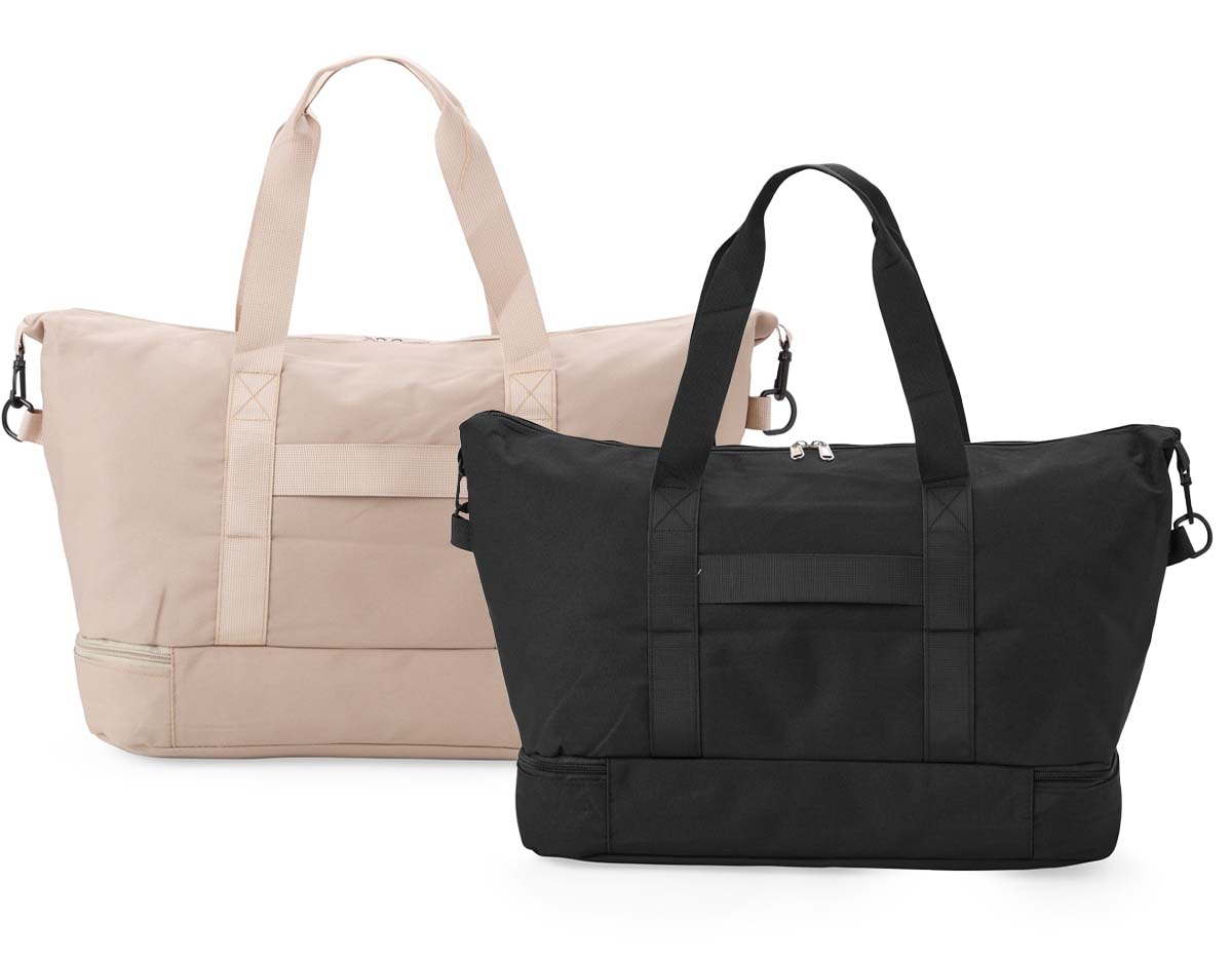 Bolsa multiuso com capacidade de até 19?L, feita em Oxford impermeável. Possui compartimento principal com dois bolsos internos, sendo um com zíper e outro dividido. Conta ainda com bolso externo para pequenos objetos e compartimento inferior com zíper. Acompanha alça transversal removível.