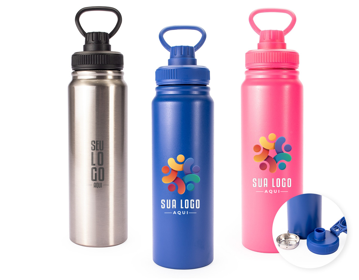 Garrafa térmica em inox com design moderno e funcional, ideal para acompanhar sua rotina com praticidade e estilo. Possui capacidade de 750ml, parede dupla com isolamento a vácuo e cesto infusor interno de 5cm em inox, perfeita para o preparo de chás. Seu sistema de vedação evita vazamentos e mantém a temperatura por mais tempo, sem transmitir calor ou frio ao toque. A tampa rosqueável com proteção no bocal e a alça flexível garantem segurança e mobilidade no uso diário. Um item versátil, durável e indispensável para quem busca desempenho e elegância no dia a dia.