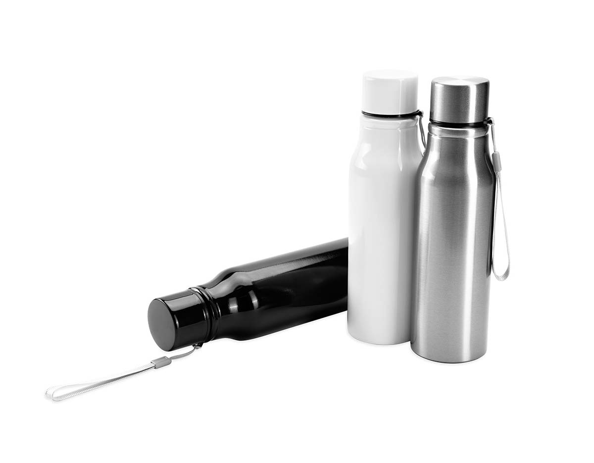 Garrafa em aço inox com capacidade de 750ml. Possui tampa rosqueável que garante vedação segura e alça integrada, facilitando o transporte. Ideal para armazenar líquidos em diferentes ambientes e situações.