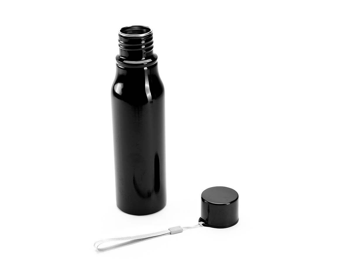 Garrafa em aço inox com capacidade de 750ml. Possui tampa rosqueável que garante vedação segura e alça integrada, facilitando o transporte. Ideal para armazenar líquidos em diferentes ambientes e situações.