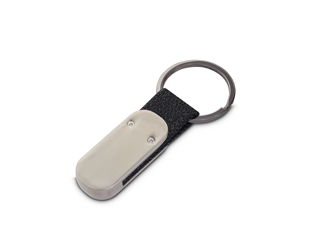 Chaveiro fabricado em liga de zinco, ferro e PU, materiais que garantem resistência, durabilidade e acabamento sofisticado. Ideal para organizar chaves com estilo e praticidade. Perfeito como brinde corporativo, presente promocional ou uso pessoal, com ótimo espaço para personalização da sua marca.
