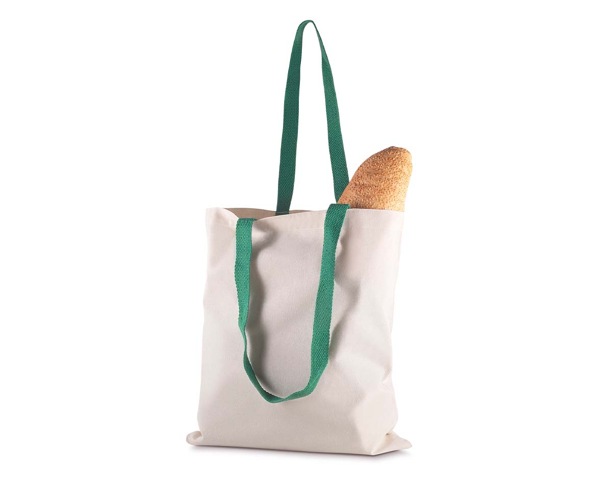 Sacola em algodão cru 140g/m², resistente e sustentável, com alça colorida que adiciona um toque de estilo e personalidade. Ideal para compras, eventos, feiras e ações promocionais. Leve, prática e com excelente área para personalização, é uma ótima opção de brinde ecológico para divulgar sua marca.