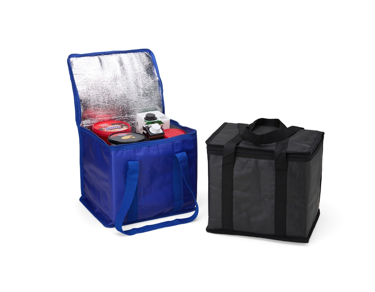 Bolsa térmica em polietileno com capacidade de 12 litros, ideal para conservar alimentos e bebidas na temperatura adequada. Possui alça de mão em nylon, que garante praticidade e conforto no transporte. Leve, resistente e funcional, é perfeita para piqueniques, viagens, trabalho ou ações promocionais.