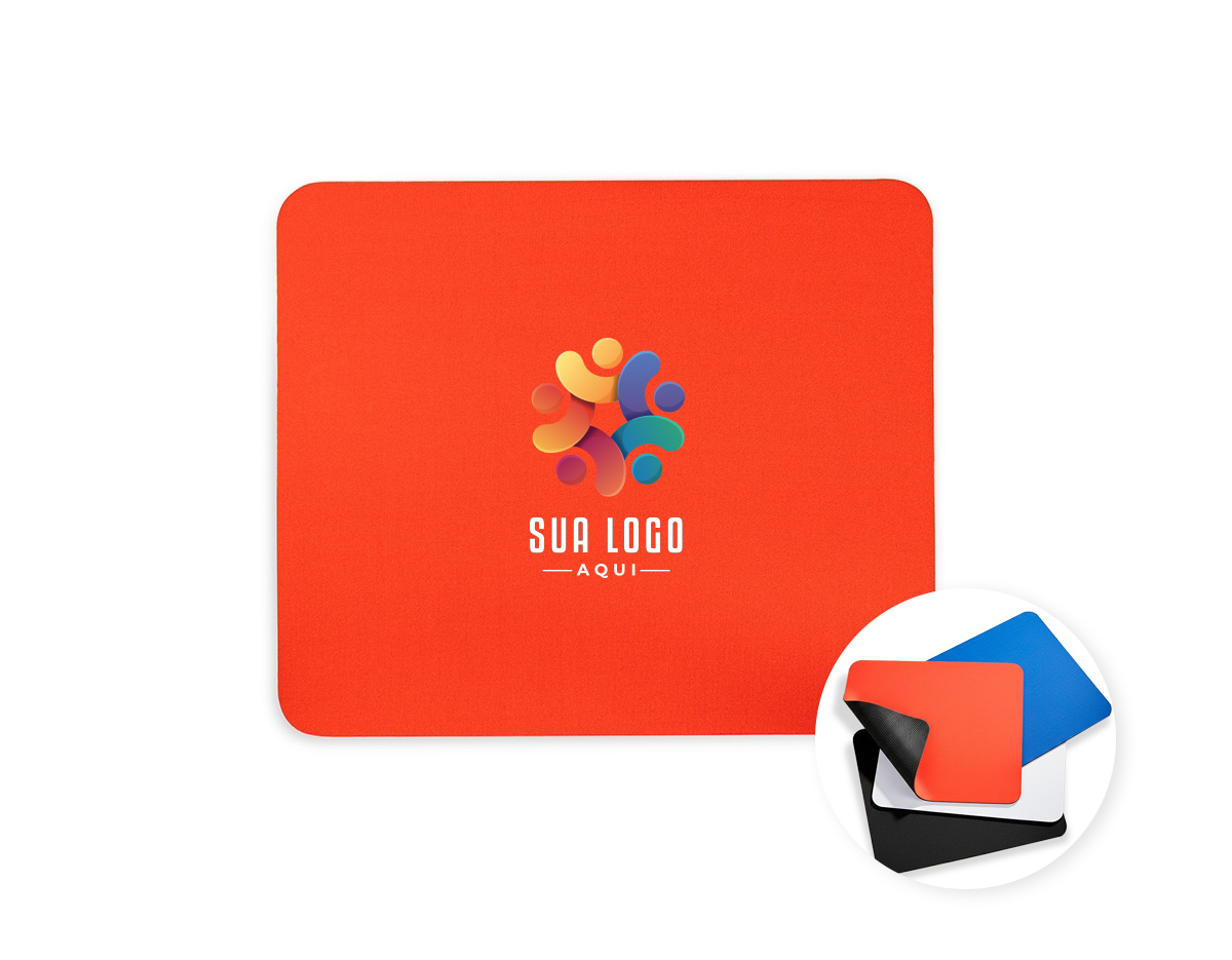 Mouse pad flexível em poliéster com base antiderrapante feita em borracha
