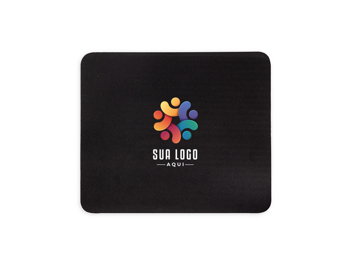 Mouse pad flexível em poliéster com base antiderrapante feita em borracha