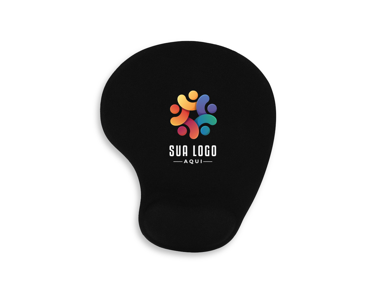 Mouse pad ergonômico confeccionado em neoprene, com apoio para punho em silicone que proporciona maior conforto durante o uso contínuo. Possui base revestida em silicone antiderrapante, garantindo estabilidade sobre a mesa. Ideal como brinde corporativo funcional, valoriza a rotina de trabalho com praticidade e bem-estar.